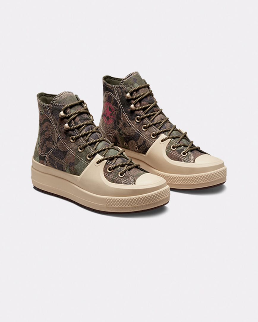 Men's Converse Chuck Taylor All Star Construct Black Joy High Top Shoes Olive / Beige | AU 4C90ET
